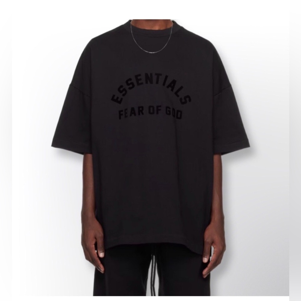 Essentials Fear of God Black Crewneck T-shirt